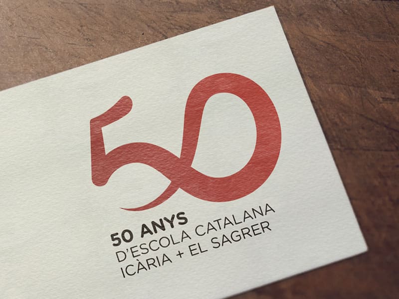 El Sagrer - 50 anys d'Escola Catalana - Diseño de logotipo