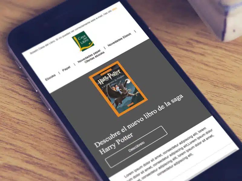 Diseño y maquetación de diferentes plantillas HTML de mailigns y newsletters para La Casa del Libro. Mailings y Newsletters dinámicos y responsive para todo tipo de dispositivos y gestores de correo.